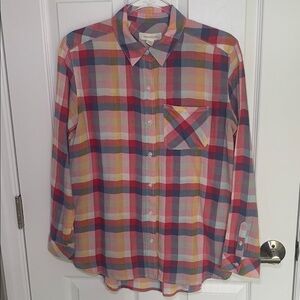 Treasure and bond plaid button up shirt size xs